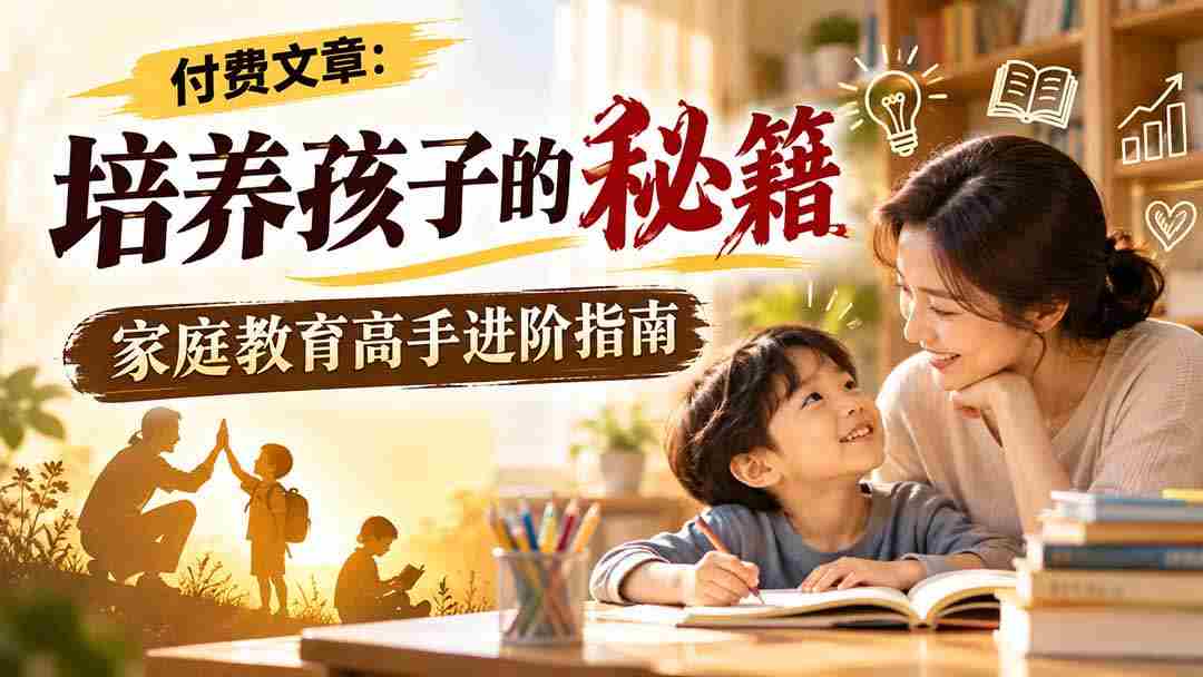 揭秘：育子宝典大公开，家庭教育达人升级攻略-有道网创