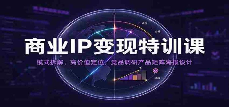 深度解锁商业IP变现密码:解析成功模式,精准定位高价值,深入分析竞品,构建产品矩阵与视觉海报-有道网创