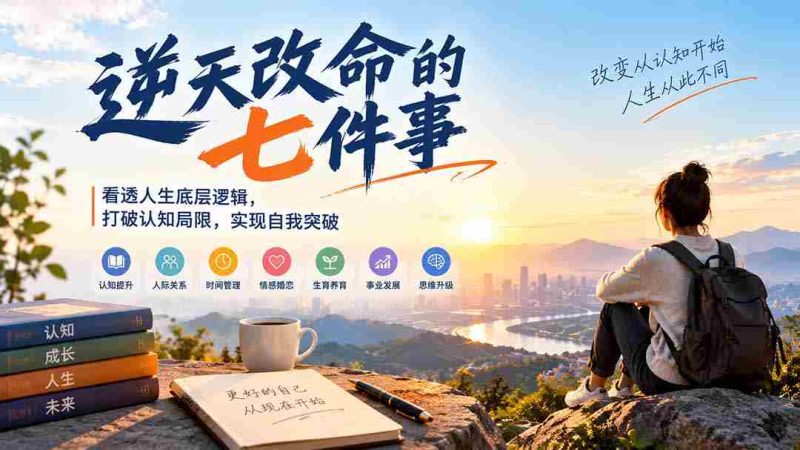 揭示人生奥秘:七招助你逆风翻盘,洞悉底层法则,拓宽认知边界,迈向自我飞跃-有道网创