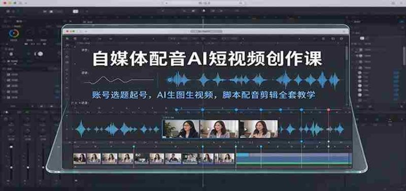 AI赋能短视频制作攻略:从账号定位到AI生成图像与视频,脚本配音及剪辑全教程学习-有道网创