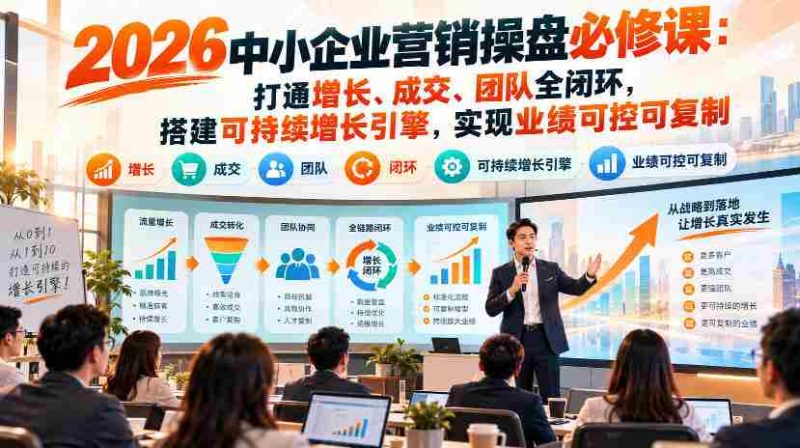 2026年中小企业营销攻略秘籍:全方位构建增长链、成交链、团队链,打造持续增长动力,确保业绩稳定与复制-有道网创