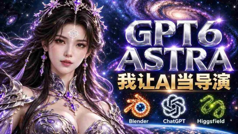 引领GPT-6 Astra执掌镜头:Higgsfield与Blender联手创制30秒玄幻电影级剪辑杰作!-有道网创