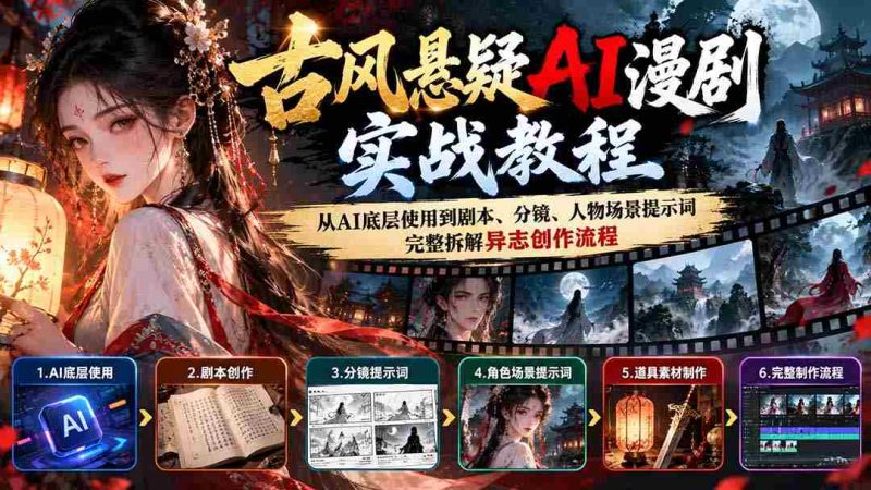 AI赋能古风悬疑剧创作攻略:深度解析AI应用、剧本撰写、分镜设计及场景提示词,揭秘完整剧情制作步骤-有道网创